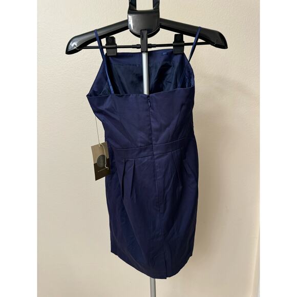 Target Limited Edition Sateen Woven Twill Strapless Blue Plum Point Size 6 - Picture 4 of 7